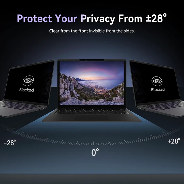 Alt view image 2 of 7 - Magnetic Laptop Privacy Screen 14 Inch 16:10 Aspect Ratio