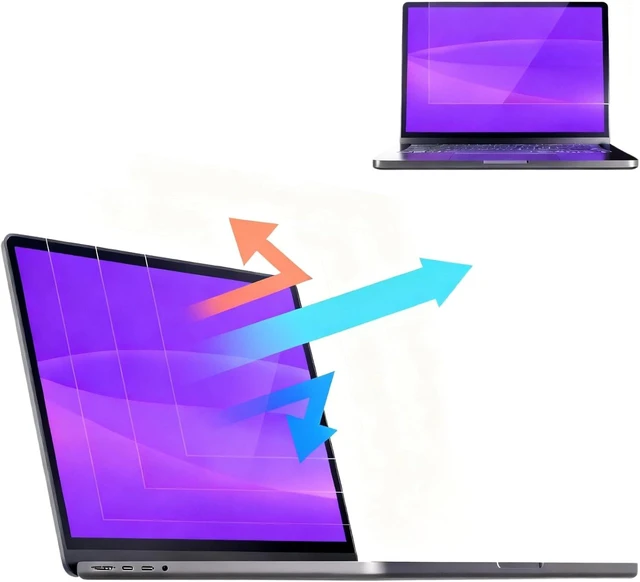 Main image of 2Pcs Anti Glare Blue Light Laptop Screen Protector 14 Inch 16:9 Tablet