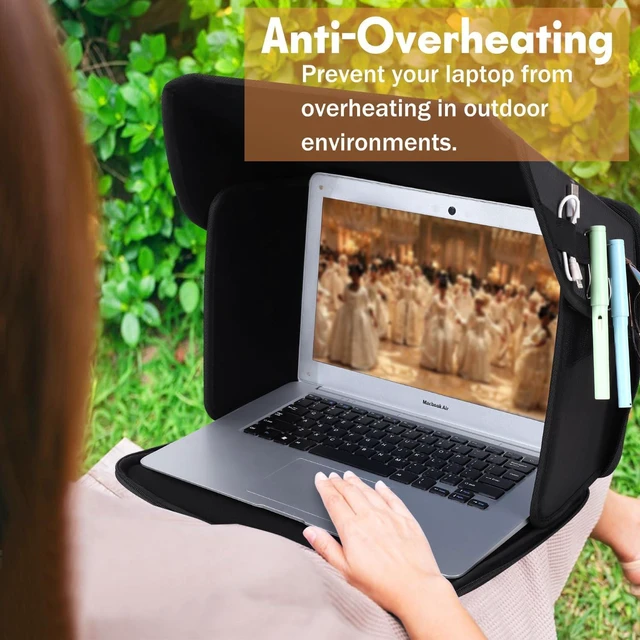 Alt view image 4 of 7 - Laptop Sun Shade Laptop Sun Glare Shield Privacy Screen Hood 15-16