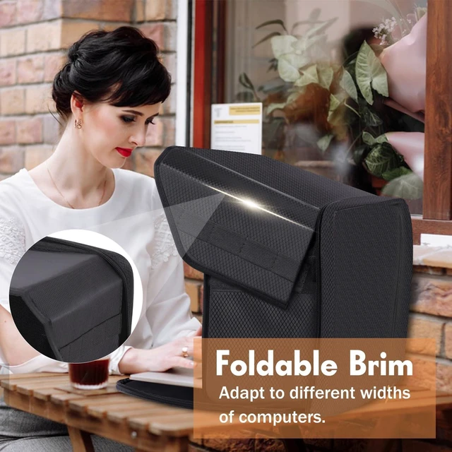 Alt view image 5 of 7 - Laptop Sun Shade Laptop Sun Glare Shield Privacy Screen Hood 15-16