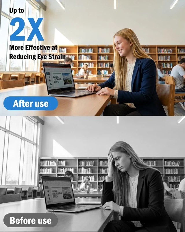 Alt view image 2 of 7 - 2-Pack Anti Glare Matte Laptop Screen Protector Compatible with 2026 MacBook Neo 13 inch with A18 Pro Chip - Eye Protection Screen Guard for Students and Prammers