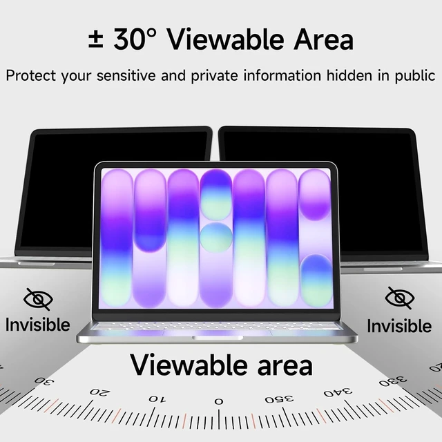 Alt view image 4 of 7 - MacBook Neo Privacy Screen Magnetic Privacy Screen Protector for MacBook Neo 13 Inch (2026 A18 Pro) Anti-Glare Blue Light Blocking Filter for Office Coffee Shop Travel Work Study