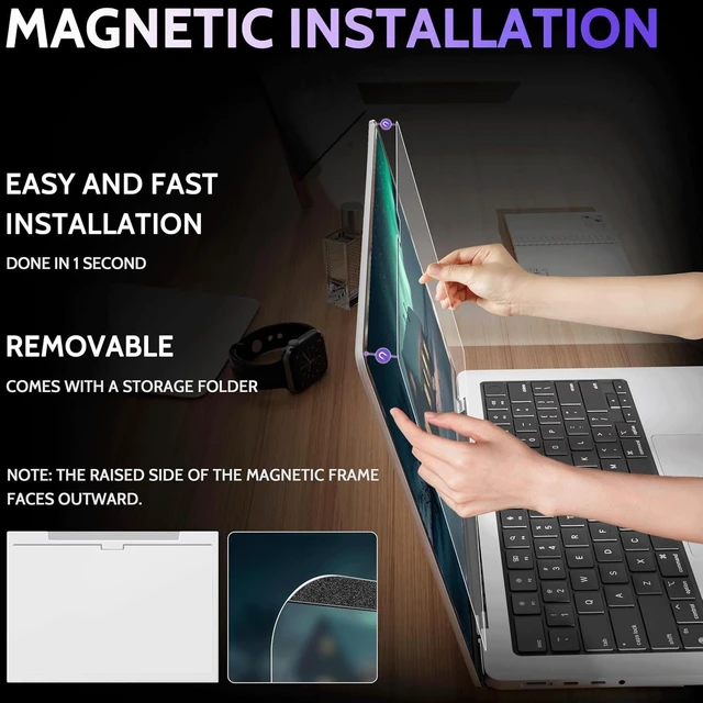 Alt view image 2 of 7 - Magnetic Screen Protector for MacBook Air 15 Inch