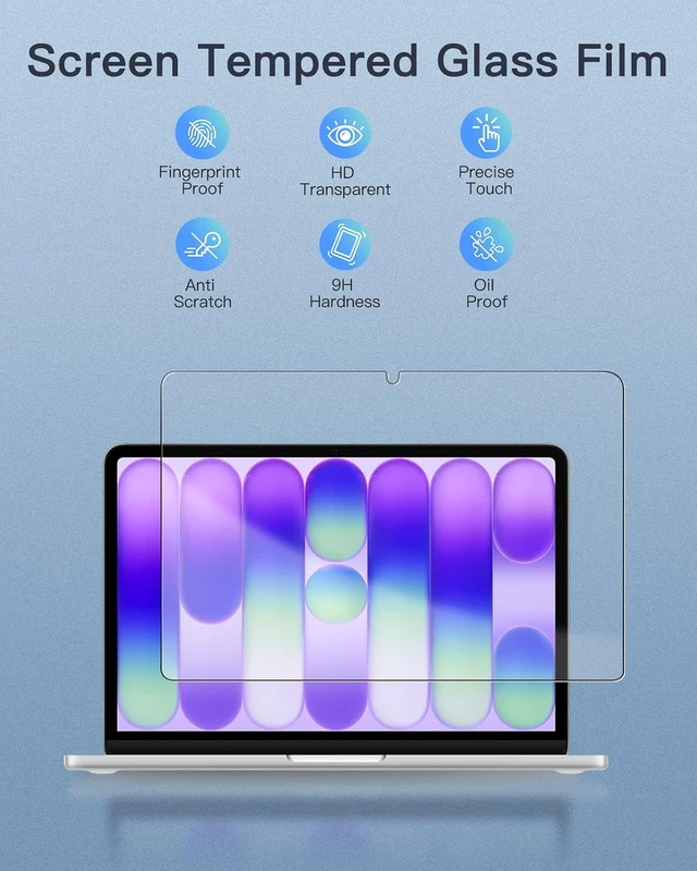 Alt view image 2 of 7 - 2-Pack Screen Protector for Macbook Neo 13 inch Laptop 9H Hardness Tempered Glass for Macbook Neo Laptop Anti-Scratch Bubble Free HD Clarity