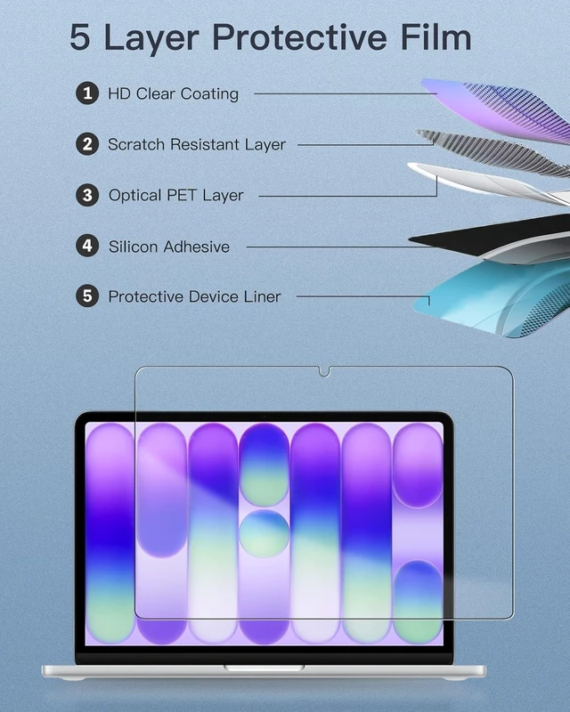 Alt view image 3 of 7 - 2-Pack Screen Protector for Macbook Neo 13 inch Laptop 9H Hardness Tempered Glass for Macbook Neo Laptop Anti-Scratch Bubble Free HD Clarity