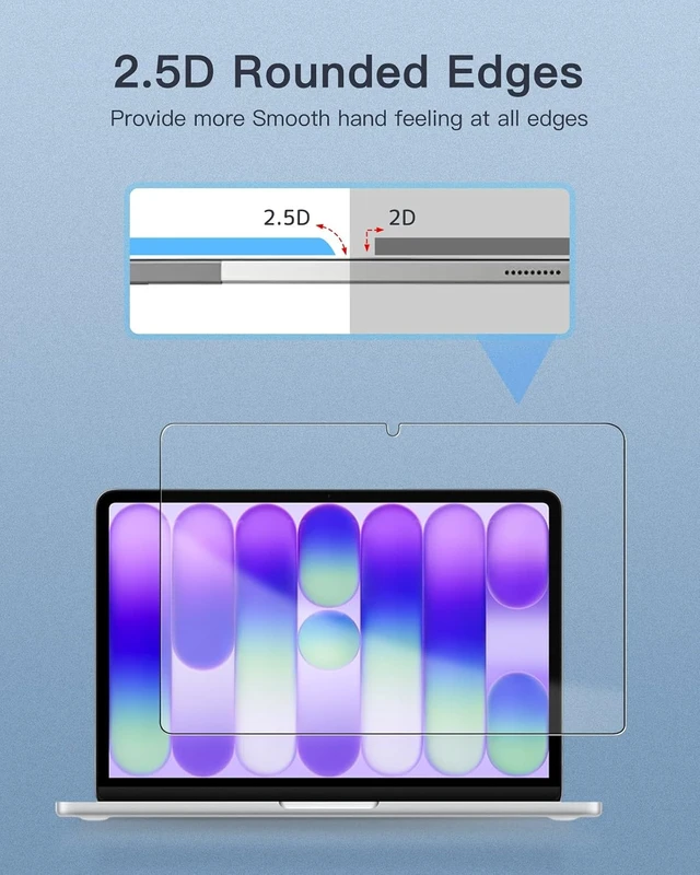 Alt view image 4 of 7 - 2-Pack Screen Protector for Macbook Neo 13 inch Laptop 9H Hardness Tempered Glass for Macbook Neo Laptop Anti-Scratch Bubble Free HD Clarity