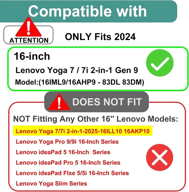 Alt view image 2 of 7 - 3-Pack Designed for Yoga 7 / 7i 16 2-in-1 Gen 9 2024 Touchscreen Screen Protector (16IML9/83DL 16AHP9/83DM) Anti Glare and Anti Fingerprint (Matte) Shield