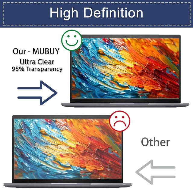 Alt view image 5 of 7 - 2-Pack Anti Blue Light Screen Protector for HP OmniBook X Flip x360 14 2-in-1 Touchscreen Laptop Anti Glare Eye Strain Relief (Fit 14-fm0000 / 14-fk0000 / 14t-fm000 / 14z-fk000 Series)