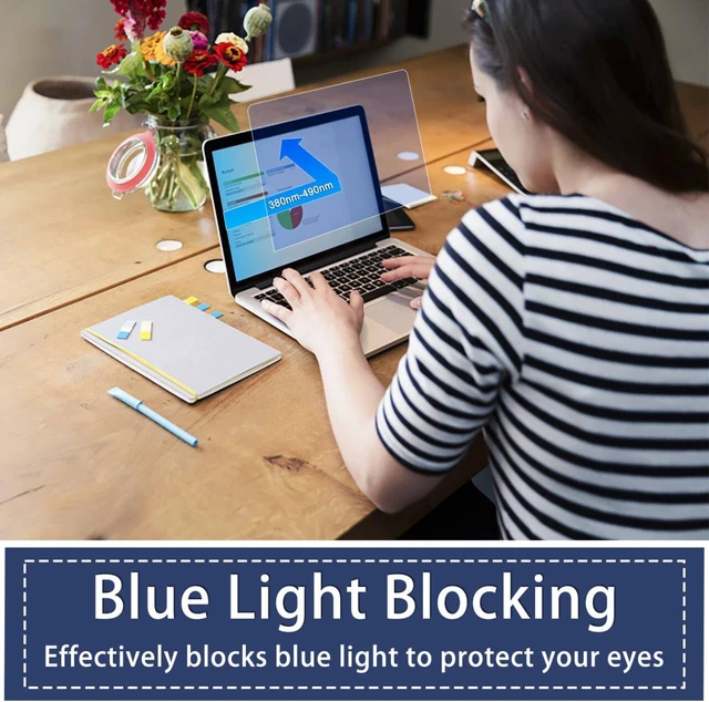 Alt view image 3 of 7 - 2-Pack Anti Blue Light Screen Protector for HP OmniBook X Flip x360 14 2-in-1 Touchscreen Laptop Anti Glare Eye Strain Relief (Fit 14-fm0000 / 14-fk0000 / 14t-fm000 / 14z-fk000 Series)