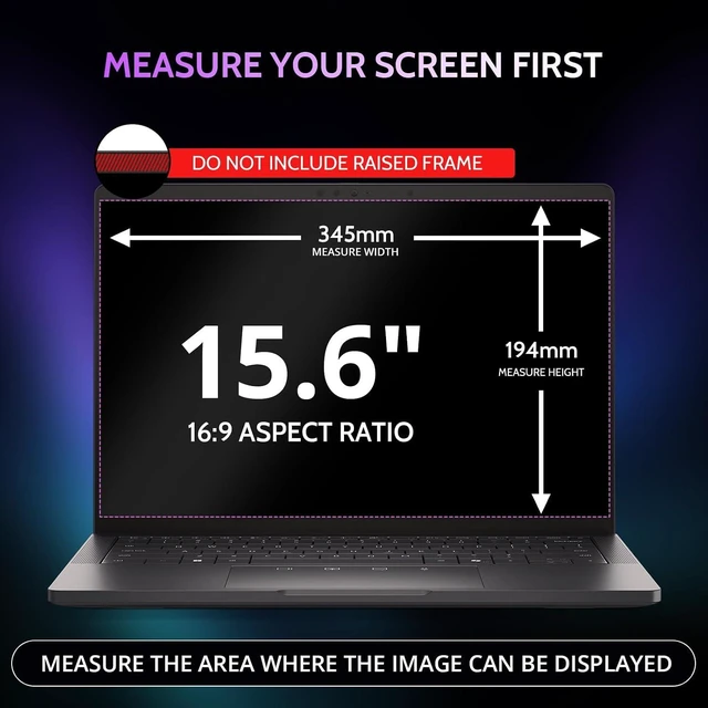 Alt view image 6 of 7 - 360° Privacy Screen for Laptop 15.6 Inch 16:9 Aspect Ratio