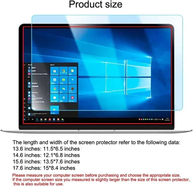 Alt view image 7 of 7 - 15.6 Inch Anti Blue Light Laptop Screen Protector Eye Protection Anti Glare Anti Scratch Computer Screen Cover for Hp 15.6 Laptop with 16:9 Aspect Ratio (15.6 Inch)
