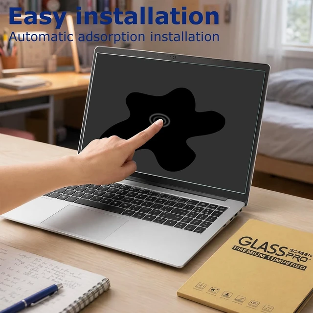 Alt view image 7 of 7 - HP Laptop 17.3-Inch Tempered Glass Screen Protector Compatible with HP OmniBook X 17 / OmniBook 7/ HP Envy 17/ HP Pavilion 17/ HP OMEN 17 Laptops (16:9 Aspect Ratio)
