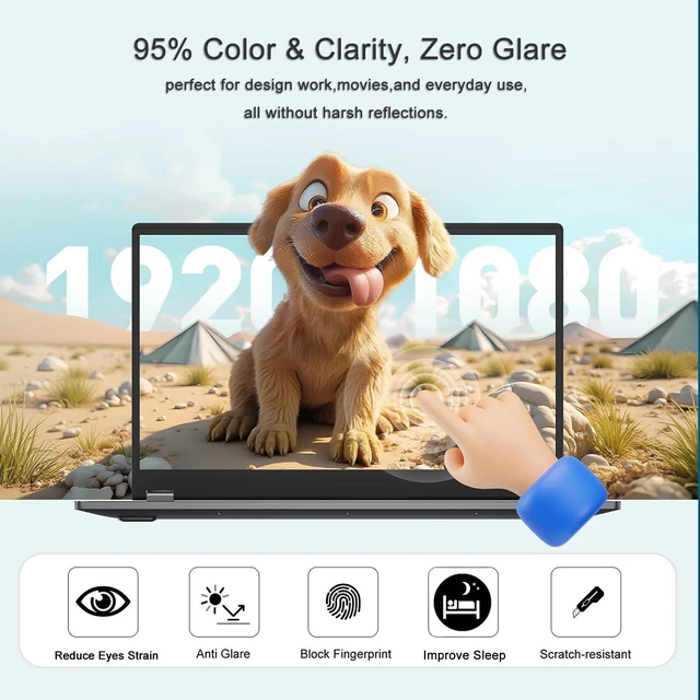 Alt view image 5 of 6 - 3 Pack 15.3-Inch Laptop Anti Glare (Matte) Screen Protector Compatible with HP etc Other All 15.3 Laptops with 16:10 Aspect Ratio