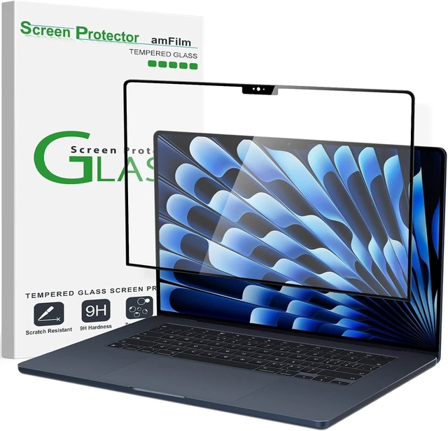 Main image of Screen Protector for MacBook Air 15 M4/M3/M2 Chip Tempered Glass