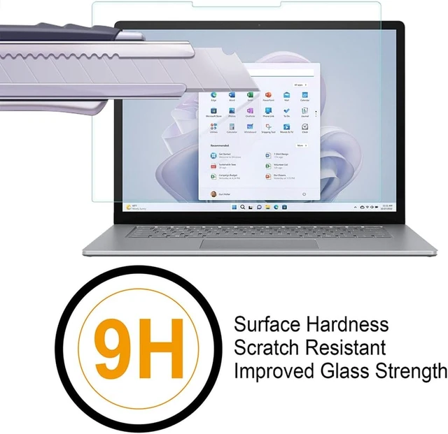 Alt view image 5 of 5 - Designed for Microsoft Surface Laptop 6/5/ 4/3 (15 inch) Tempered Glass Screen Protector Anti Scratch Bubble Free