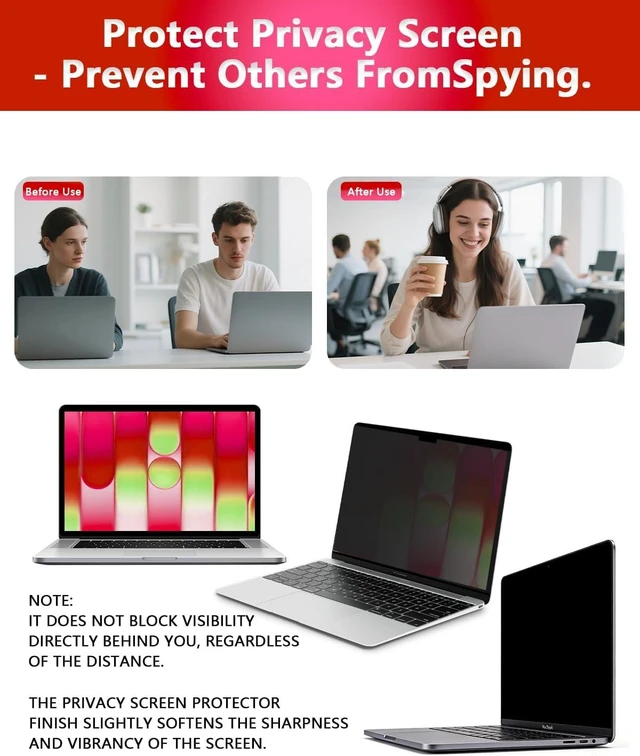 Alt view image 2 of 7 - Magnetic Privacy Screen Protector for MacBook Neo 13 Inch (2026 A18 Pro)