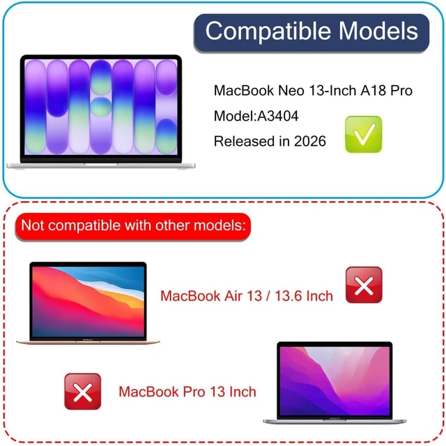 Alt view image 2 of 7 - Magnetic Privacy Screen Protector for 2026 MacBook Neo 13-Inch with A18 Pro Chip (A3404) Laptops Anti Blue Light Anti Glare Removable Laptop Privacy Screen Shield