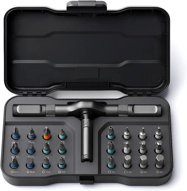 Main image of Ratchet Screwdriver Set magnetic Screwdriver sets S2 Steel Bits DIY Combination Flexible Shaft Suitable for Furniture Assembly Precision Electrical Appliance Repair Bicycle Tools
