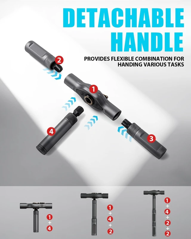 Alt view image 3 of 7 - Ratchet Screwdriver Set magnetic Screwdriver sets S2 Steel Bits DIY Combination Flexible Shaft Suitable for Furniture Assembly Precision Electrical Appliance Repair Bicycle Tools