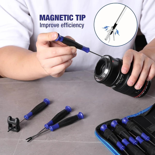 Alt view image 2 of 7 - 10-Piece Precision Screwdriver Set with Pouch