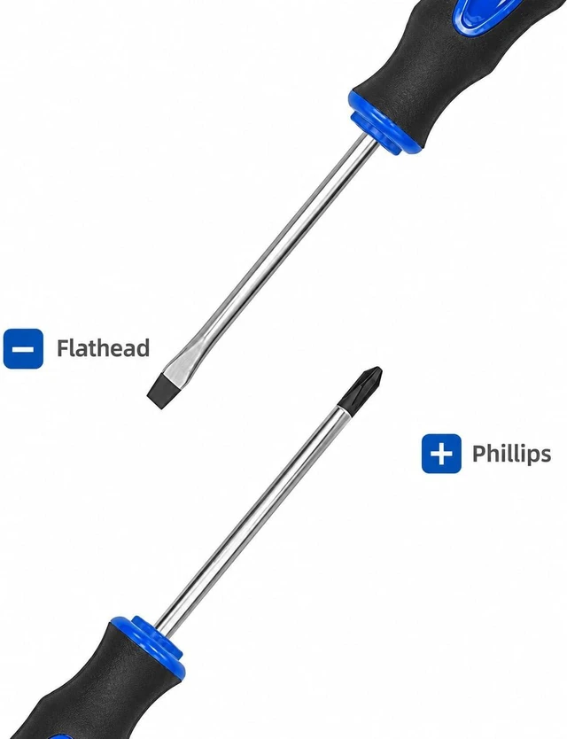 Alt view image 4 of 7 - 6PC Magnetic Tip Screwdriver Set 3 Phillips and 3 Flat