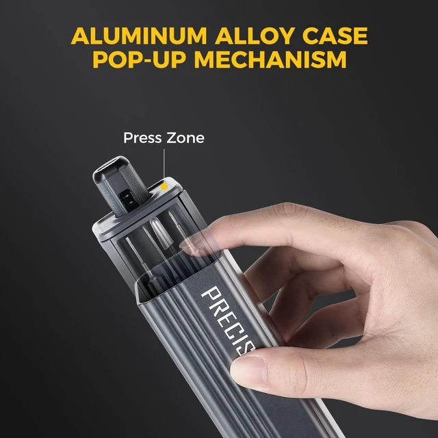 Alt view image 3 of 7 - 50-in-1 Precision Electric Screwdriver Set Premium Mini Cordless Screwdriver Kit with 400mAh Battery Adjustable Torque 50 Magnetic Bits LED Light Type-C Charging Tool for Electronics Repair
