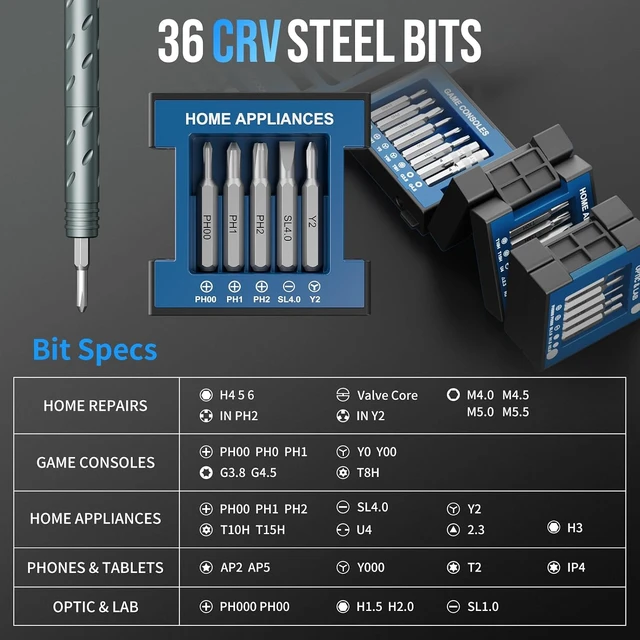 Alt view image 2 of 7 - 55 in 1 Magnetic Screwdriver Set Tool Cube Kit