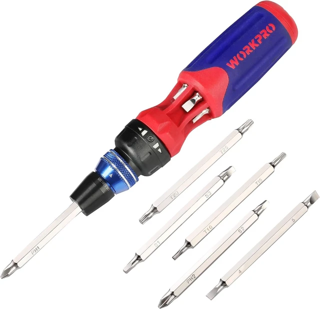 Main image of 12-in-1 Ratcheting Multi-Bit Screwdriver Set