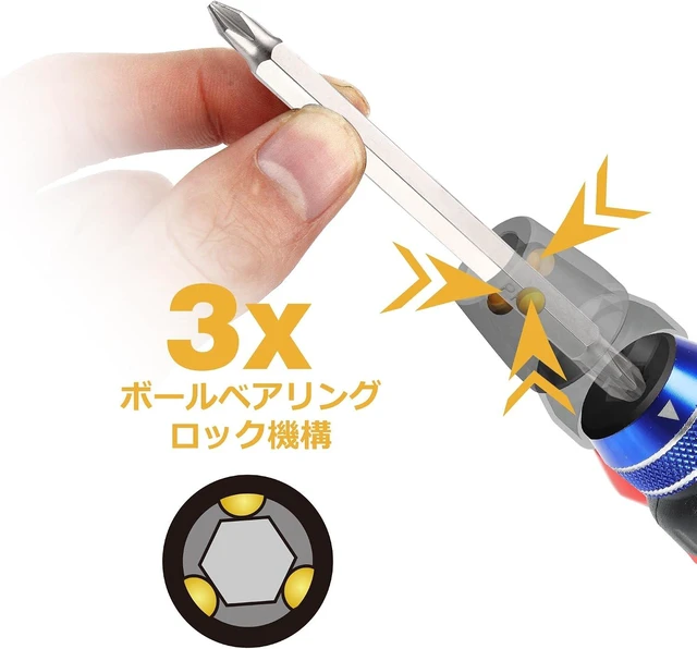 Alt view image 4 of 7 - 12-in-1 Ratcheting Multi-Bit Screwdriver Set