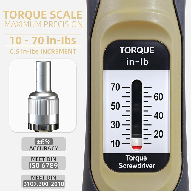 Alt view image 2 of 7 - LLAVETOR Adjustable Click Torque Screwdriver 1/4 Drive