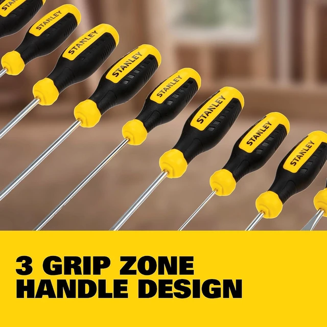 Alt view image 2 of 6 - Screwdriver Set 10 Piece Cross-Tip & Slotted (STHT60799)