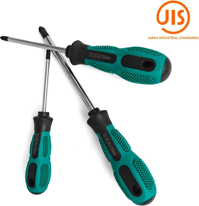 Alt view image 2 of 7 - JIS Screwdriver Set (3Pcs #1#2#3) Magnetic Tips S2 Alloy Steel Meets JIS B4633 Standard Designed for Japanese Motorcycles Vehicle Bicycles & Industrial Equipmen