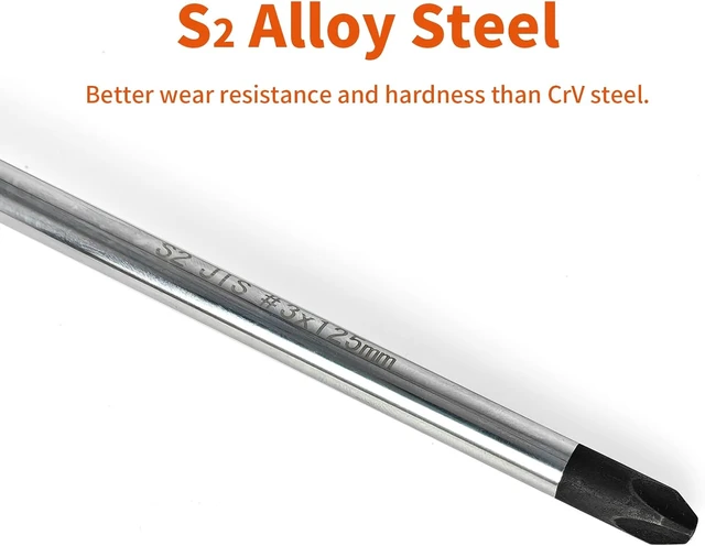 Alt view image 4 of 7 - JIS Screwdriver Set (3Pcs #1#2#3) Magnetic Tips S2 Alloy Steel Meets JIS B4633 Standard Designed for Japanese Motorcycles Vehicle Bicycles & Industrial Equipmen