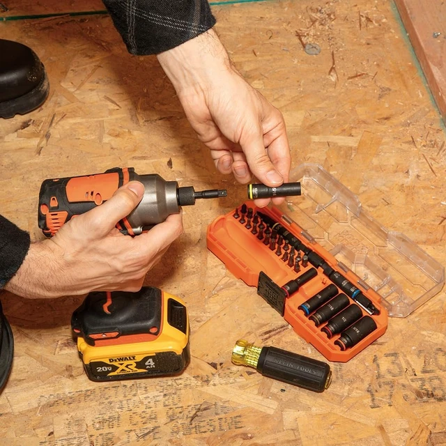Alt view image 3 of 7 - Klein Tools 32502HD KNECT Impact-Rated Screwdriver and Socket Set 41-Piece