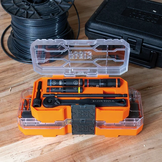 Alt view image 4 of 7 - Klein Tools 32502HD KNECT Impact-Rated Screwdriver and Socket Set 41-Piece