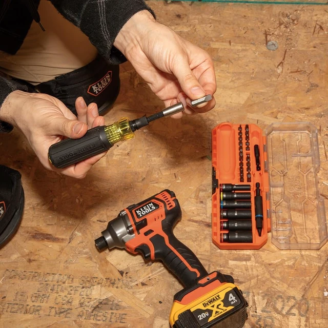 Alt view image 5 of 7 - Klein Tools 32502HD KNECT Impact-Rated Screwdriver and Socket Set 41-Piece