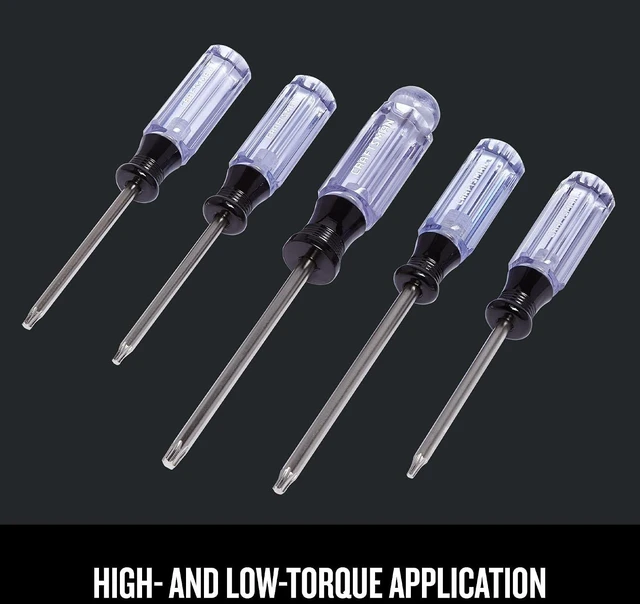 Alt view image 4 of 7 - Screwdriver Set Torx Acetate Handle 5 Piece (CMHT65051)