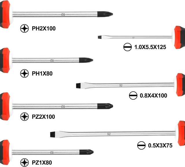 Alt view image 3 of 7 - 7PCS Pro Magnetic Screwdriver Set With Forged S2 Shanks Magnetic Tips Screw Driver Set and Tri-Material Cushion Grip for Automotive Repair and Site Renovation