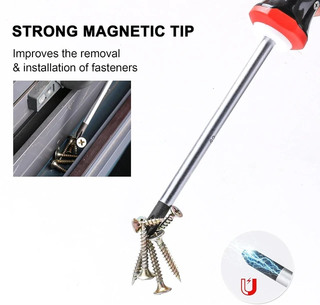 Alt view image 4 of 7 - 7PCS Pro Magnetic Screwdriver Set With Forged S2 Shanks Magnetic Tips Screw Driver Set and Tri-Material Cushion Grip for Automotive Repair and Site Renovation