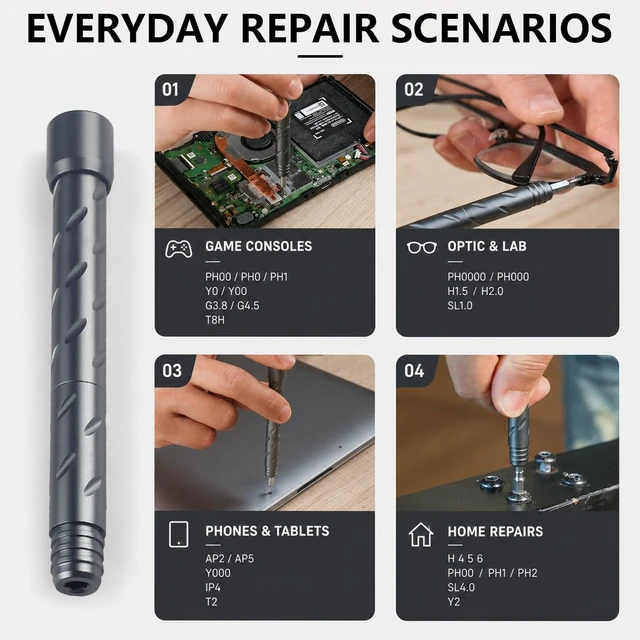Alt view image 7 of 7 - 55-in-1 Magnetic Tool Cube Kit Precision Screwdriver Set Electronics Repair Kit for Laptop PC PS5 MacBook iPhone Switch Glasses and Home Appliances Carbon Fiber Pattern