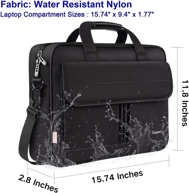Alt view image 5 of 7 - Laptop Bag 15.6 Inch Business Briefcase Gifts for Men Women Black