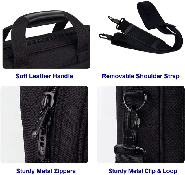 Alt view image 7 of 7 - Laptop Bag 15.6 Inch Business Briefcase Gifts for Men Women Black
