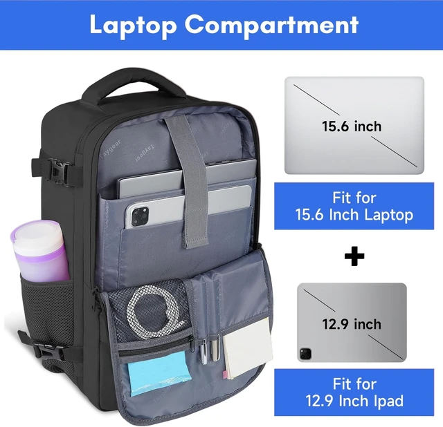 Alt view image 5 of 7 - Travel Laptop Backpack for Men Airplane Approved Travel Backpack