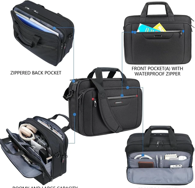 Alt view image 6 of 7 - 17.3 Expandable Laptop Briefcase for Travel & Business