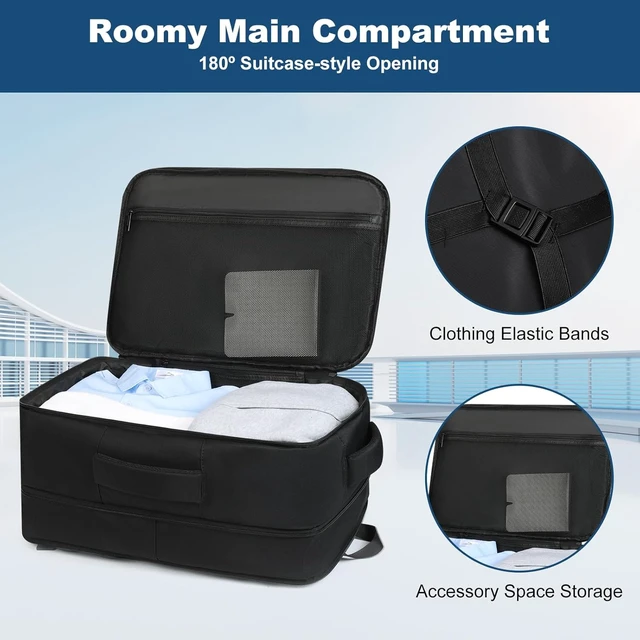 Alt view image 6 of 7 - Carry On Backpack Expandable Travel Backpack for Men with Water Resistant