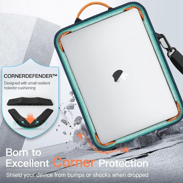 Alt view image 4 of 7 - 13.3-14 Inch Laptop Sleeve Carrying Bag with Shoulder Strap & Handle
