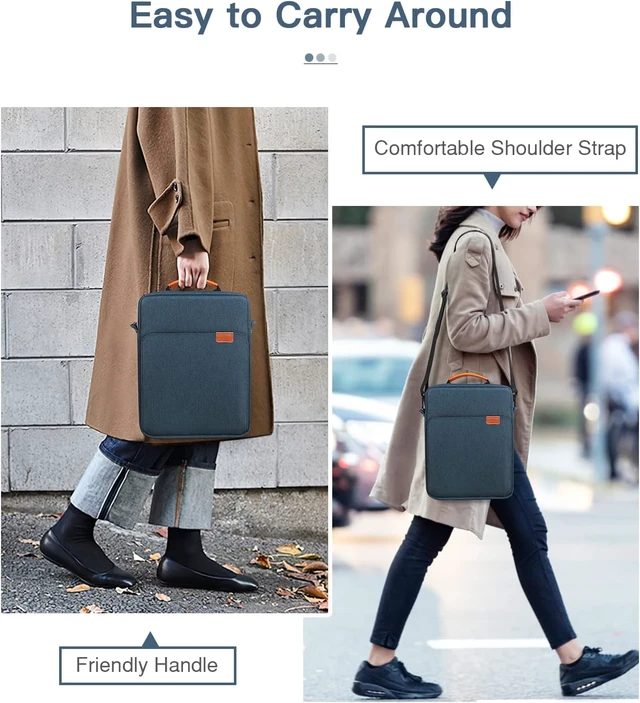 Alt view image 7 of 7 - 13.3-14 Inch Laptop Sleeve Carrying Bag with Shoulder Strap & Handle