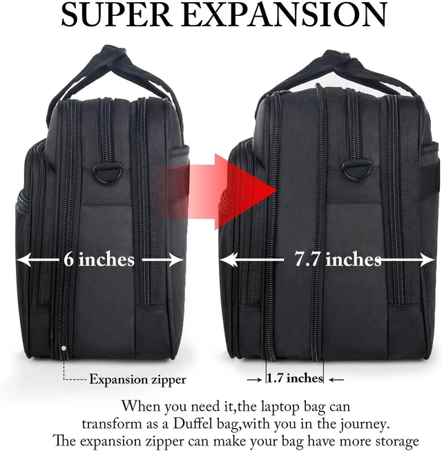 Alt view image 4 of 7 - Gaming Laptop Briefcase 18 Inch Expandable Extra Large Laptop Case
