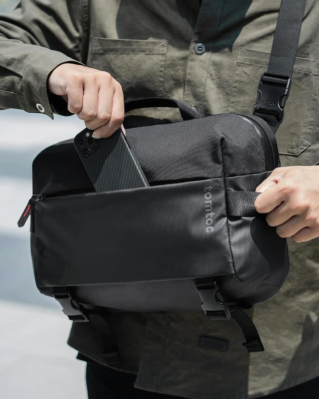 Alt view image 6 of 7 - Compact EDC Sling Bag 3L-10L Minimalist Crossbody Bag Chest Shoulder Pack for Men Women X-pac/Recycled Polyester