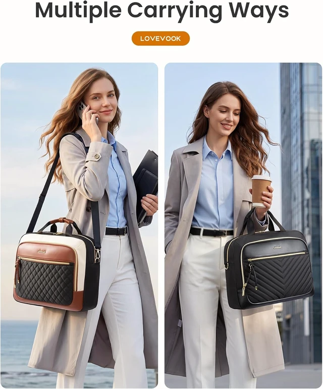 Alt view image 2 of 6 - Laptop Briefcase for Women Computer Messenger Shoulder Bags